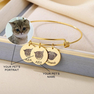 PetShots Engraved Bangles Bracelets KittyNook Cat Company